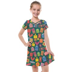 Presents Gifts Background Colorful Kids  Cross Web Dress