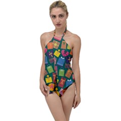 Presents Gifts Background Colorful Go With The Flow One Piece Swimsuit