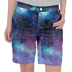 Network Earth Block Chain Globe Pocket Shorts