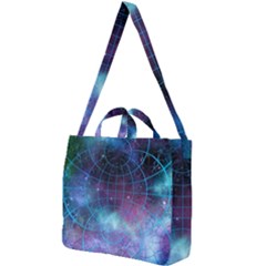 Network Earth Block Chain Globe Square Shoulder Tote Bag