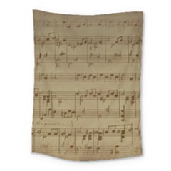 Vintage Sheet Music Background Medium Tapestry by Pakrebo