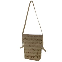 Vintage Sheet Music Background Folding Shoulder Bag