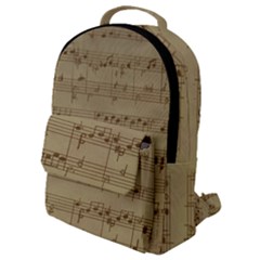 Vintage Sheet Music Background Flap Pocket Backpack (small)