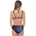 Winter Wonderland Night Snow Double Strap Halter Bikini Set View2