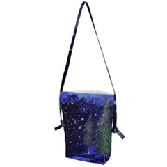 Winter Wonderland Night Snow Folding Shoulder Bag by Pakrebo