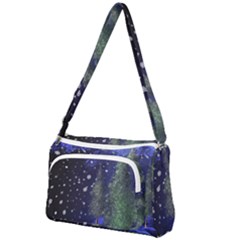 Winter Wonderland Night Snow Front Pocket Crossbody Bag by Pakrebo