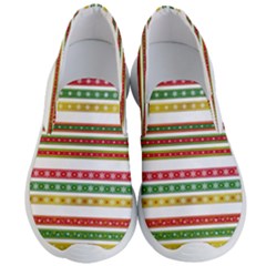 Christmas Ribbons Christmas Gold Men s Lightweight Slip Ons