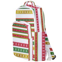 Christmas Ribbons Christmas Gold Double Compartment Backpack by Pakrebo