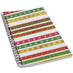 Christmas Ribbons Christmas Gold 5 5  X 8 5  Notebook by Pakrebo