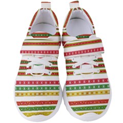 Christmas Ribbons Christmas Gold Women s Velcro Strap Shoes