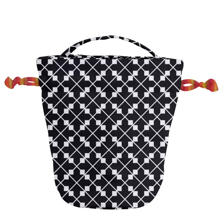 Abstract Background Arrow Drawstring Bucket Bag