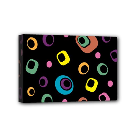 Abstract Background Retro 60s 70s Mini Canvas 6  X 4  (stretched) by Pakrebo