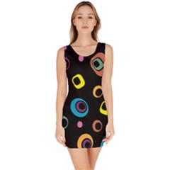 Abstract Background Retro 60s 70s Bodycon Dress by Pakrebo