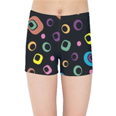 Abstract Background Retro 60s 70s Kids  Sports Shorts by Pakrebo