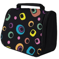 Abstract Background Retro 60s 70s Full Print Travel Pouch (big)