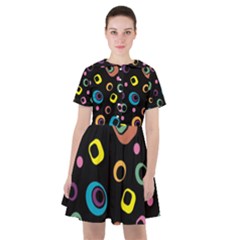 Abstract Background Retro 60s 70s Sailor Dress