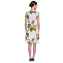 Apricot Fruit Vintage Art Short Sleeve Front Wrap Dress View2