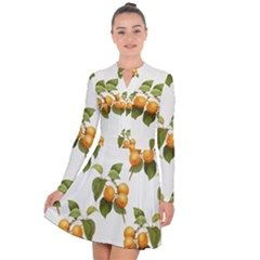 Apricot Fruit Vintage Art Long Sleeve Panel Dress by Pakrebo