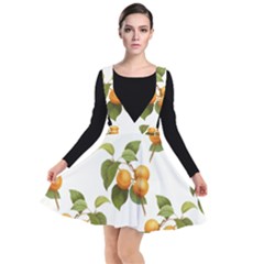 Apricot Fruit Vintage Art Plunge Pinafore Dress