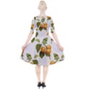 Apricot Fruit Vintage Art Quarter Sleeve A-Line Dress View2