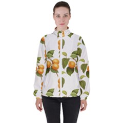 Apricot Fruit Vintage Art High Neck Windbreaker (women)