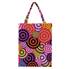 Abstract Circles Background Retro Classic Tote Bag by Pakrebo