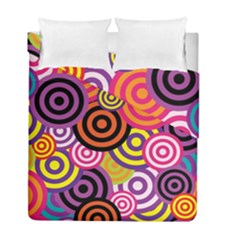 Abstract Circles Background Retro Duvet Cover Double Side (full/ Double Size) by Pakrebo