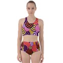 Abstract Circles Background Retro Racer Back Bikini Set View1