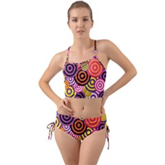 Abstract Circles Background Retro Mini Tank Bikini Set by Pakrebo