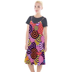 Abstract Circles Background Retro Camis Fishtail Dress