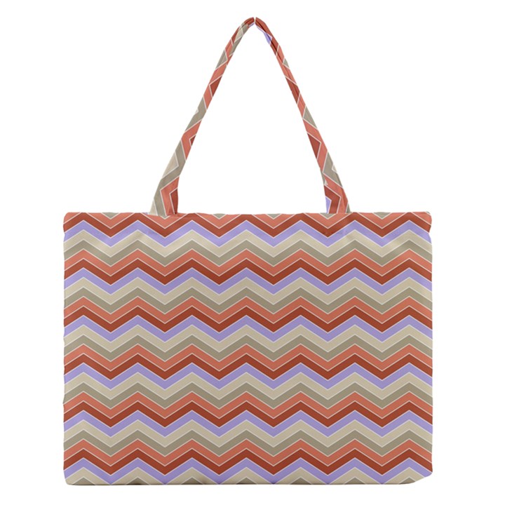 Background Chevron Pattern Design Zipper Medium Tote Bag