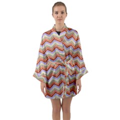 Background Chevron Pattern Design Long Sleeve Kimono Robe by Pakrebo