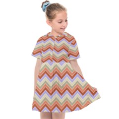 Background Chevron Pattern Design Kids  Sailor Dress by Pakrebo