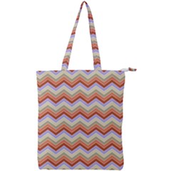 Background Chevron Pattern Design Double Zip Up Tote Bag