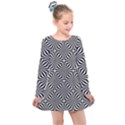 Background Pattern Halftone Kids  Long Sleeve Dress View1