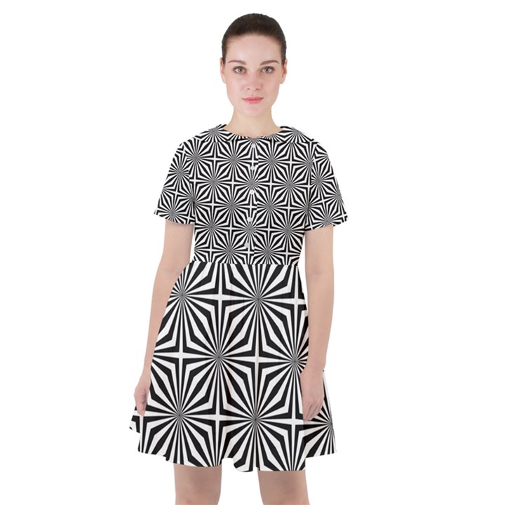 Background Pattern Halftone Sailor Dress