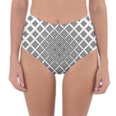 Background Pattern Halftone Reversible High-waist Bikini Bottoms by Pakrebo