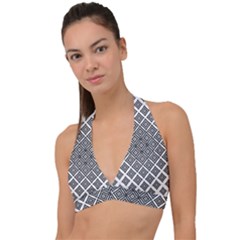 Background Pattern Halftone Halter Plunge Bikini Top