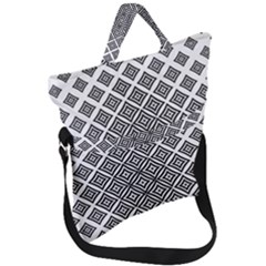 Background Pattern Halftone Fold Over Handle Tote Bag