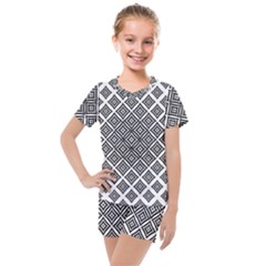 Background Pattern Halftone Kids  Mesh Tee And Shorts Set