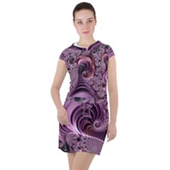 Abstract Art Fractal Art Fractal Drawstring Hooded Dress