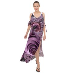 Abstract Art Fractal Art Fractal Maxi Chiffon Cover Up Dress by Pakrebo