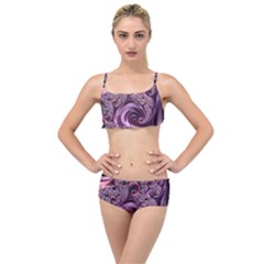 Abstract Art Fractal Art Fractal Layered Top Bikini Set