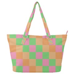 Checkerboard Pastel Squares Full Print Shoulder Bag