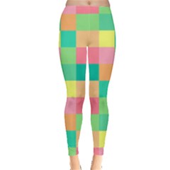 Checkerboard Pastel Squares Leggings  by Pakrebo