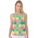 Checkerboard Pastel Squares Women s Basketball Tank Top View1