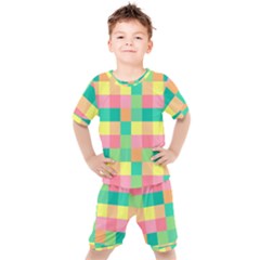 Checkerboard Pastel Squares Kid s Set