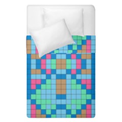 Checkerboard Squares Abstract Duvet Cover Double Side (single Size) by Pakrebo