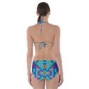 Checkerboard Squares Abstract Cut-Out One Piece Swimsuit View2