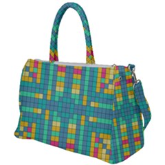 Checkerboard Squares Abstract Duffel Travel Bag